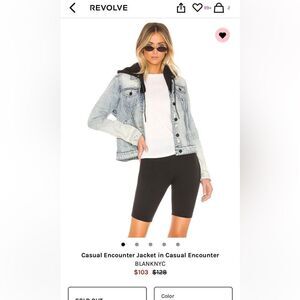 Blank NYC - Jean jacket with detachable hood - XS